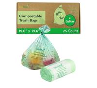 NaturaBiomat Sac compostable pour déchets organiques Différentes tailles 26 x 15 l avec poignée