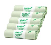 bioMat Sac Poubelle Compostable 60l, 50 sacs, Qualité Supérieure, Certifié DINplus, Fabriqué en Allemagne