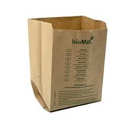 bioMat Sacs Poubelle Papier Compostables 10l, 150 Sachets en Papier Recyclé pour Déchets Organiques, Résistants à l'humidité, Double Fond, Fabriqués en UE