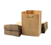 bioMat Sacs Poubelle Papier Compostables 10l, 250 Sachets en Papier Recyclé pour Déchets Organiques, Résistants à l'humidité, Double Fond, Fabriqués en UE