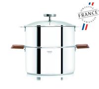 BIOME: Cuisson Saine avec thermomètre intégré Anses Noyer 24 cm