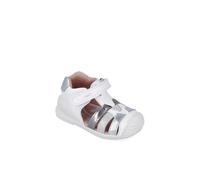 Biomecanics Garçon Fille 252104 Sandale, Blanc et Argent, 22 EU