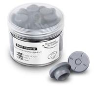 Biomed Scientific Lot de 100 bouchons d'injection auto-réparants en caoutchouc pour bouteilles en verre et pots de culture de liquide champignon Gris 20 mm