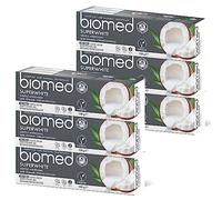 Biomed Superwhite Dentifrice blanchissant naturel à 97 % | Renforcement de l'émail | Saveur noix de coco, végétalien, sans SLES 6 x 100 g