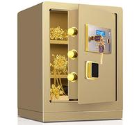 Biometric Fingerprint Waterproof 1S Quick Access Cabinet,Solid Alloy Steel Office Hotel Cabinet Safe Fireproof Deluxe Digital for Home Offic
