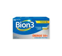 Bion3 - Complément alimentaire Vitalité 50+ - Énergie et réduction de la fatigue - 90 comprimés