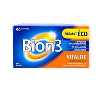Bion3 BION 3 Vitalité - 3 souches Microbiotiques, 10 Vitamines et 4 Minéraux - Format Eco 90 comprimés