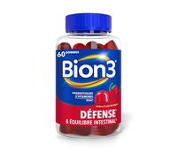 Bion3 Complément alimentaire Défense & Équilibre intestinal Gommes arôme fruits rouges 60 gommes