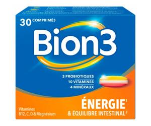 Bion3 Énergie & Équilibre Intestinal 30 Comprimés
