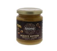 Biona, Beurre d'arachide croquant organique / avec du sel de la Mer 250g