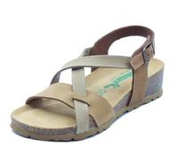 BioNatura 12A826 Nubuck Multi Taupe Sandales en cuir pour femme, Multi Taupe, 37 EU