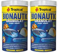 BIONAUTIC GRANULAT 500ml / 275g - Nourriture a Multi-ingrédients avec ail pour Poissons Marins (Lot de 2)