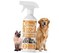 Bionee Urine Stop Spray Naturel pour Chiens et Chats 500 ml - Double action : Dishabituant aux agrumes + Élimine les odeurs - Prêt à l'emploi, pas de taches, sûr pour les environnements intérieurs et
