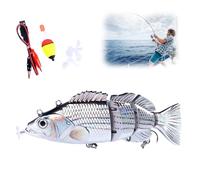 Bionic Leurre de natation multi-articulé, leurres de pêche réalistes, pour bar, truite, crappie, doré jaune, brochet, saumon, équipement incroyable cadeau pour la pêche familiale (#7)