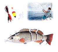 Bionic Leurre de natation multi-articulé, leurres de pêche réalistes, pour bar, truite, crappie, doré jaune, brochet, saumon, équipement incroyable cadeau pour la pêche familiale (#6)