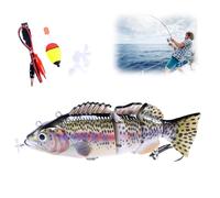 Bionic Leurre de natation multi-articulé, leurres de pêche réalistes, pour bar, truite, crappie, doré jaune, brochet, saumon, équipement incroyable cadeau pour la pêche familiale (#8)