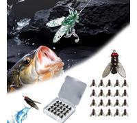 Bionic Lot de 20 appâts de pêche à la mouche pour pêche à la truite - Kit de leurres de pêche à la mouche - Mouches en eau salée et eau douce - Appâts de natation - Accessoires de pêche à la mouche