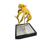 Bionic - Modèle mécanique en métal en forme de pieuvre Cyberpunk x Nature Collision lumineux - Cadeau pour les fans de science-fiction et les collectionneurs (version finie, jaune)