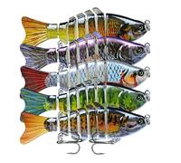 Bionic Swimming Bait, Bionic Swimming Lure, 5Pack Fishing Gear for Saltwater and Freshwater (A)