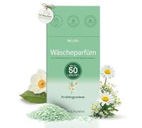 Bionilo Parfum de linge perlé durable végétalien sans plastique 250 g pour 50 lavages - Parfum de linge pour machine à laver Zero Waste - Tous les textiles - Peau sensible - Perles de linge (prairie