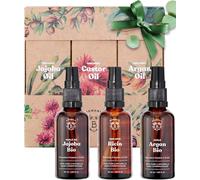 Bionoble Coffret Cadeau Femme Naturel Et Bio 3x50ml - Huile De Ricin, Huile D'argan Et Huile De Jojoba Bio - Soins Pour Le Visage, Le Corps Et Les Cheveux - Idée Cadeau Anniversaire Pour Femme
