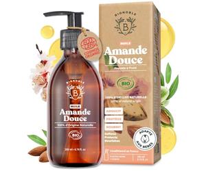 BIONOBLE Huile d'Amande Douce Bio Bébé, Massage Corps, Cheveux - 200ml