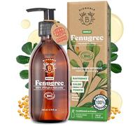 Bionoble Huile de Fenugrec Bio 200ml pour Grossir Poitrine et Fesses - Bouteille en Verre + Pompe - Macérât Huileux de Tournesol Sans Odeur - Huile Fenugrec Bio, Vegan et Naturelle