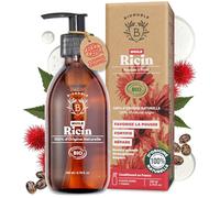 Bionoble Huile de Ricin Bio 200ml - Huile Pousse Cheveux, Cils, Sourcils, Barbe, Ongles - Huile Cheveux - 100% Pure, Naturelle et Pressée à Froid - Vegan Castor Oil - Bouteille en Verre + Pompe