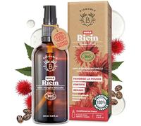 BIONOBLE Huile de Ricin Bio Pressée à Froid, 100% Naturelle - Favorise la Pousse, Répare - Huile de Ricin pour Cheveux, Cils, Sourcils - Castor Oil - Flacon Verre, Pipette, Pompe - 100ml