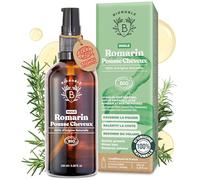 BIONOBLE Huile de Romarin pour Cheveux Bio - Favorise la Pousse et Ralentit la Chute - Huile Essentielle Romarin, Ricin, Argan et Jojoba - Rosemary Oil for Hair Growth - Flacon Verre + Pipette - 100ml