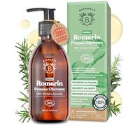 BIONOBLE Huile de Romarin pour Cheveux Bio - Favorise la Pousse et Ralentit la Chute - Huile Essentielle Romarin, Ricin, Argan et Jojoba - Rosemary Oil for Hair Growth - Flacon Verre + Pompe - 200ml