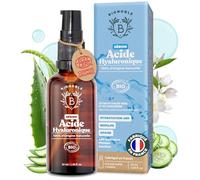 BIONOBLE Sérum Visage Acide Hyaluronique Pur certifié Bio - Soin Hydratant Anti-Âge et Anti-Rides avec Aloe Vera - Bouteille en Verre + Pompe - Serum Acide Hyaluronique Visage Made in France - 50ml