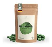 BIONUTRA® Chlorella Bio Comprimés 1000 x 250 mg, contrôlés pour les résidus, produits selon le règlement bio UE, vegan, sans lactose & sans gluten, sans additifs, comprimés chlorella bio