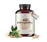 BIONUTRA® Gélules d’Ashwagandha bio hautement dosées - 1950 mg/jour - 270 gélules x 650 mg - Complément alimentaire ashwagandha bio - Vegan - Sans additifs, lactose ni gluten - Fabriqué en Allemagne