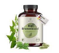 BIONUTRA® Gélules d’Ortie Bio hautement dosées, 1000 mg/jour, contrôlées contre les résidus, fabrication allemande, véganes, sans lactose ni gluten, sans additifs, 270 gélules x 500 mg