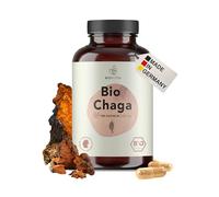 BIONUTRA® Gélules de Chaga bio hautement dosées, 1200 mg/jour, contrôlées résidus, fabrication allemande, véganes, sans lactose ni gluten, sans additifs, champignon Chaga bio, 180 pièces x 600 mg