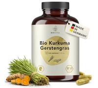 BIONUTRA Gélules de Curcuma et d’Herbe d’Orge Bio, 270 gélules de 700 mg