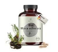 BIONUTRA® Gélules de maca noir bio hautement dosées 4200 mg/jour, contrôlées résidus, fabrication allemande, véganes, sans lactose ni gluten, sans additifs, gélules maca bio, 270 pièces x 700 mg
