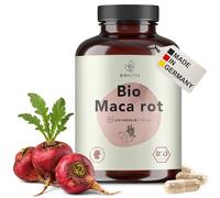 BIONUTRA® Gélules de maca rouge bio hautement dosées 4200 mg/jour, contrôlées résidus, fabrication allemande, véganes, sans lactose ni gluten, sans additifs, 270 pièces x 700 mg