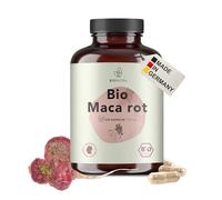 BIONUTRA® Maca rouge bio | 270 gélules de 700 mg | 220 g | Extra forte | Équilibre hormonal + cycle menstruel | Agriculture biologique | Végan | Sans additifs | Fabriqué en Allemagne