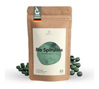 BIONUTRA® Spiruline Bio Comprimés 1000 x 250 mg, contrôlés et analysés en laboratoire, produits selon le règlement bio UE, vegan, sans lactose ni gluten, sans additifs, spiruline bio pure
