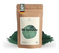 BIONUTRA® Spiruline Bio Poudre 250 g, contrôlée pour les résidus, analysée en laboratoire, produite selon le règlement bio UE, vegan, sans lactose & sans gluten, sans additifs, spiruline bio pure