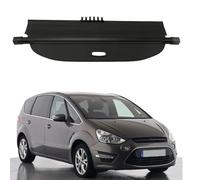 BioNyt Étagère Arrière Rétractable de Coffre pour Ford S-Max SMAX 2007-2011 2012 2013 2014 2015, Couverture de Cargaison Cache-Bagages Panneau de Bouclier de Ssécurité Accessoires de Voiture,Black
