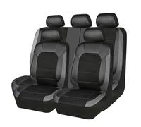 BioNyt Housse Siege Voiture pour Dacia Sandero Stepway Duster 2000-2023 2024, 9 pièces ImperméAble Nonslip Confortable Respirant Cuir Ensembles De Housses Siège Voiture,Grey