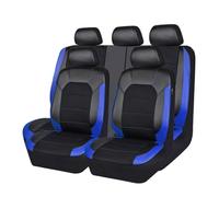 BioNyt Housse Siege Voiture pour Dacia Sandero Stepway Duster 2000-2023 2024, 9 pièces ImperméAble Nonslip Confortable Respirant Cuir Ensembles De Housses Siège Voiture,Blue