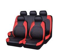 BioNyt Housse Siege Voiture pour Fiat Panda 3 Series (Type 169) 2003-2012, 9 pièces ImperméAble Nonslip Confortable Respirant Cuir Ensembles De Housses Siège Voiture,Red