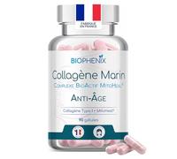 Biophénix Collagène Marin + Complexe BioActif MitoHeal® 90 Gélules Végétales - Anti-Âge - Antioxydant - Peau Hydratée - Peptides de Collagène Type I Peptan® - Riche en Polyphénols (Lot de 5)