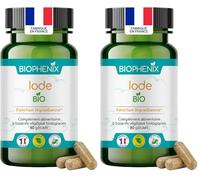 Biophénix - Iode Bio 60 Gélules - Procédé Exclusif Extraction Intégrale® - 0% Excipient - Complément Alimentaire 100% Naturel à Base de Végétaux - Fabriqué en France - Vegan (Lot de 2)