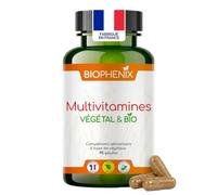 Biophénix - Multivitamines Bio 90 Gélules - Procédé Exclusif Extraction Intégrale® - 0% Excipient • 0% Additif • 0% Produit Chimique - Immunité, Énergie, Antioxydant - Fabriqué en France - Vegan