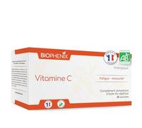 Biophénix Vitamine C biologique - Complément alimentaire BIO 100% naturel à base de végétaux - Fatigue et immunité (Vitamine C biologique 30 sachets de 3 g)